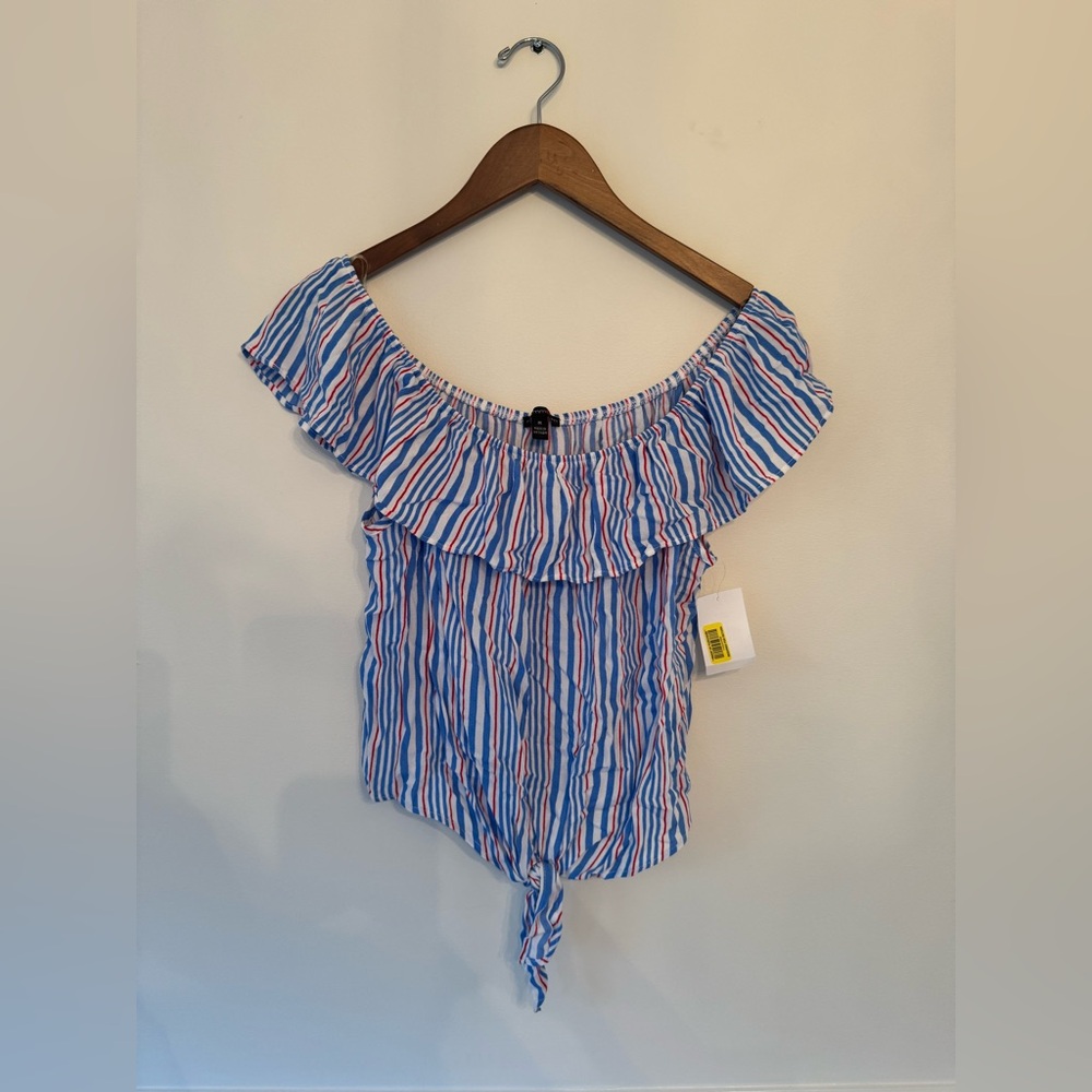 Off the shoulder stripped top